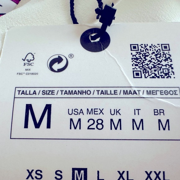 Zara White Draped Pencil Skirt Size Medium, NWT - Picture 7 of 11